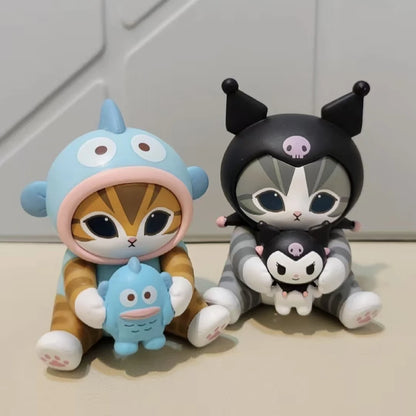 New Mofusand Collaboration Shark Cat Image Ugly Fish Doll Toy Display Fashion Blind Box Vinyl Face Blind Box Toys and Hobbies
